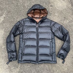 Zara Mens Black Hooded Puffer